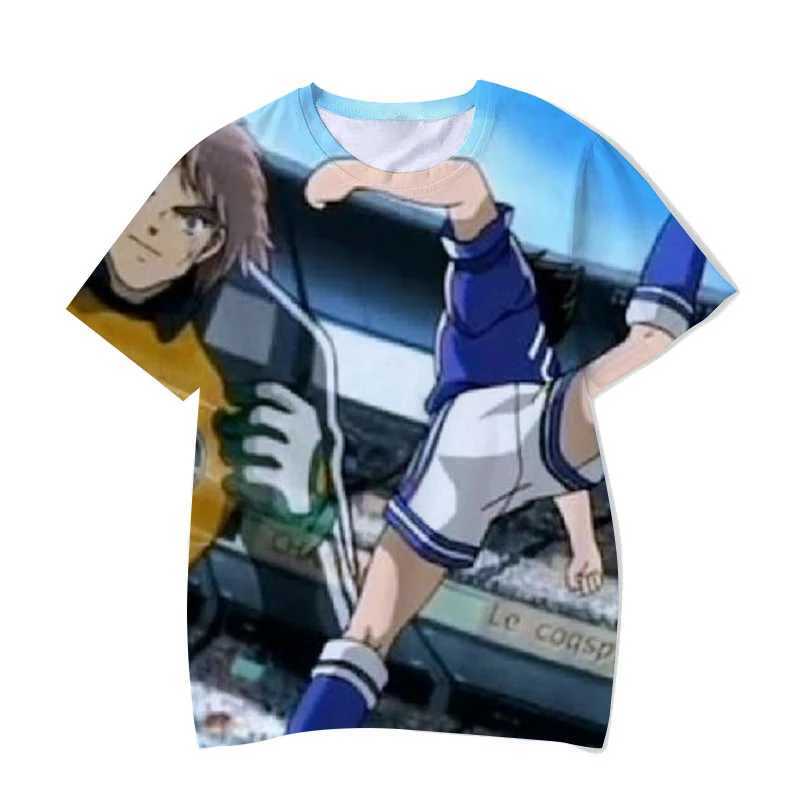 T-Shirts Anime Cartoons Captain Tsubasa 3D Print Streetwear Boy Girl Casual Fashion Oversized O-Neck TShirt Kids Tees Clothes M250116