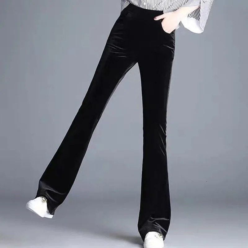 Fashion Loose Elastic High Waist Solid Color Pants Womens Autumn Oversized Office Lady Commute Allmatch Casual 250106