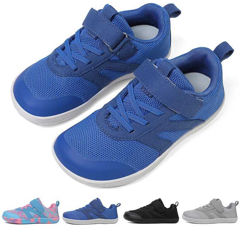 Athletic Outdoor New Kids Barefoot Sneakers Cross Trainer Breathable Comfort Knit Sole Girls Boys Walking Shoes Outdoor Non Slip Children ShoesY250116