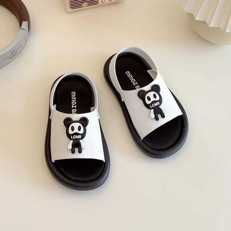 Sandals 2025 Summer New Children Fashion Sandals for Girls Boys Korean Style Soft Bottom Anti-slippery Versatile Chic Cool Beach ShoesY250116I859