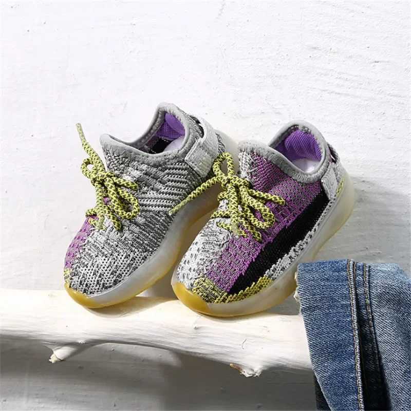 Athletic Outdoor DIMI 2022 Spring Baby Soft Toddler Shoes Breathable Knitting Infant Shoes for Boys and Girls Coconut Child SneakersY250116UKND