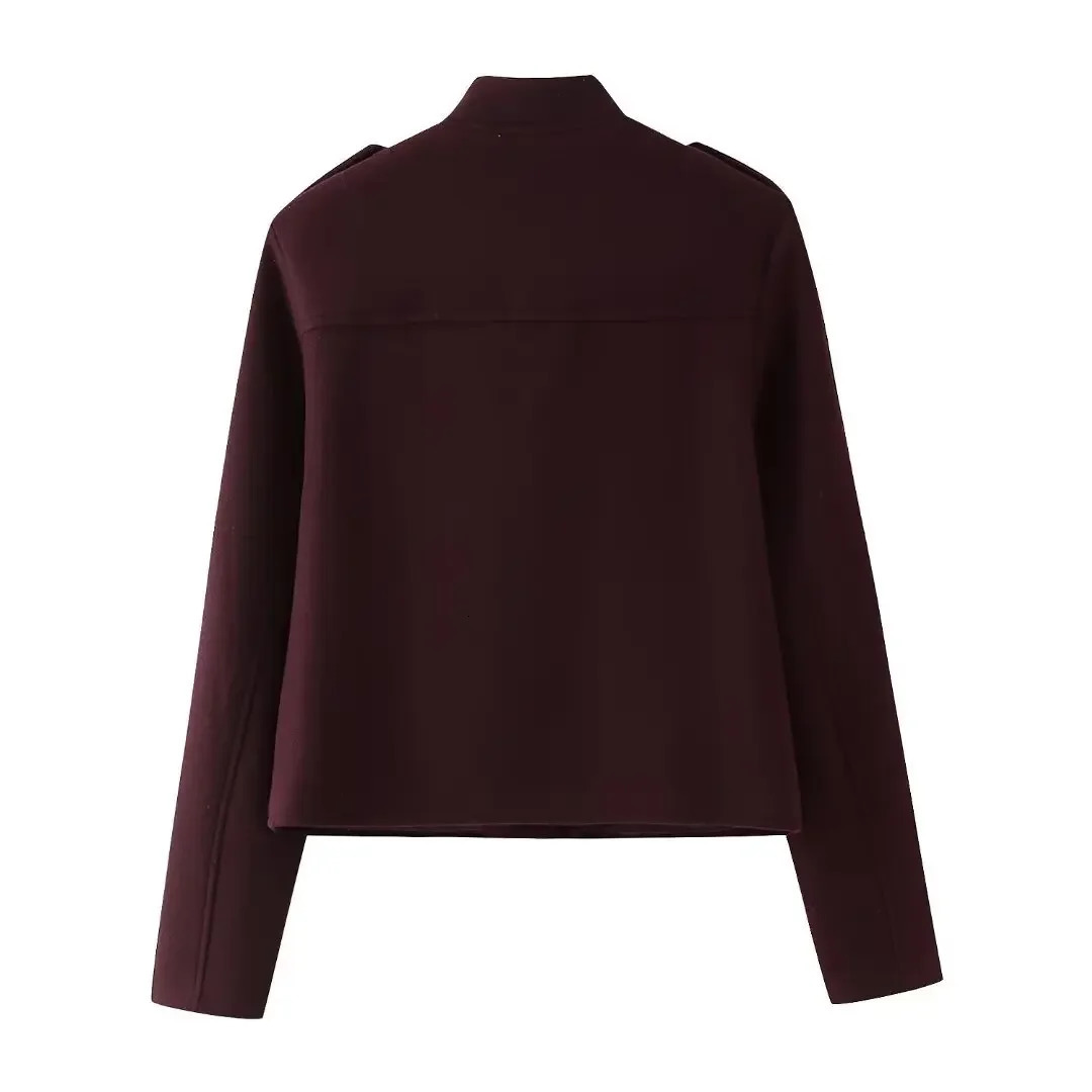 ZR Mall Style Soft Cropped Woolen Jacket Daily Simple Commuting Versatile Autumn/Winter Version 3046292 250109
