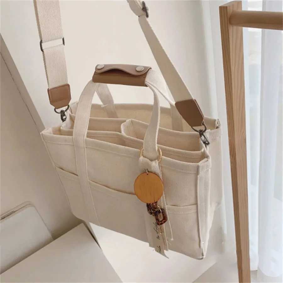 Womens Fashion Canvas Handbags Baby Care Diaper Bags Mom Shoulder Bag Large Capaci Feeding Bottle Storage Mummy Crossbody BagXJ250117