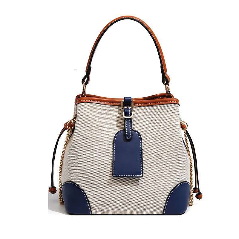 Maxdutti Fashion Girl Retro Ing Contrast Color Bucket Messenger Bag Women Versatile Casual Design Handbag Shoulder