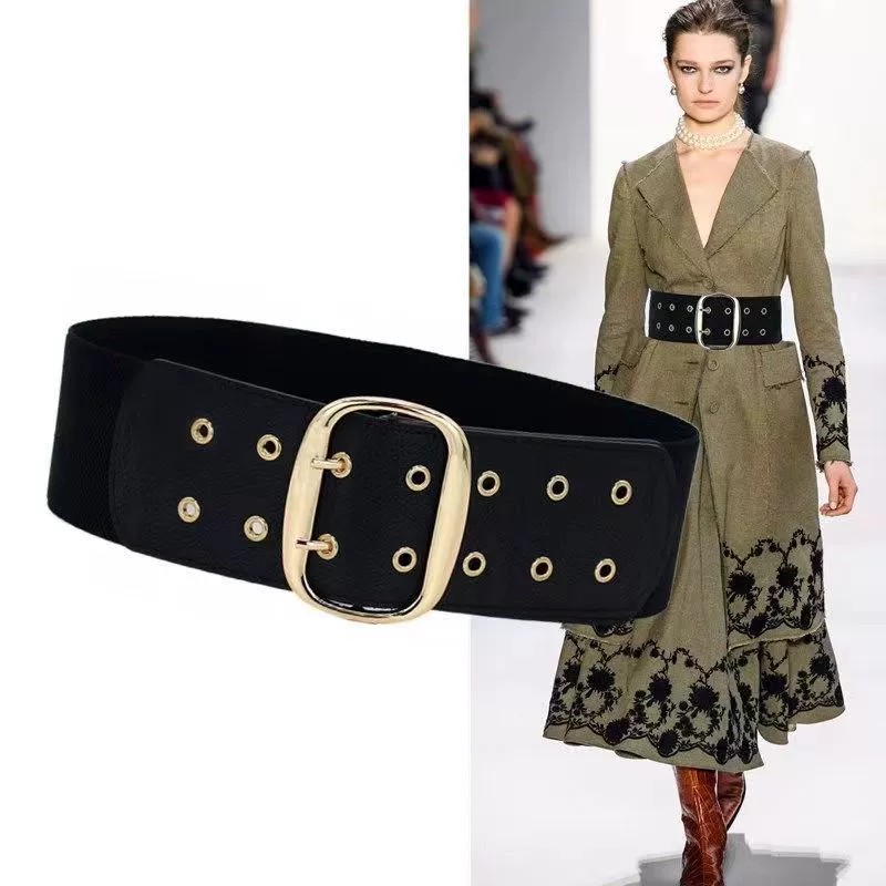 Women's wide belt decorative suit jacket with coat down jacket fashion versatile skirt waist decoration elastic girdle seal
