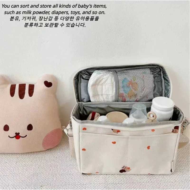 Baby Diaper Bag Outdoor Mommy Shoulder Bag Waterproof Baby Bottle Insulation Mommy Bag Baby Cart Hanging Bag Trolley AccessoriesXJ250117