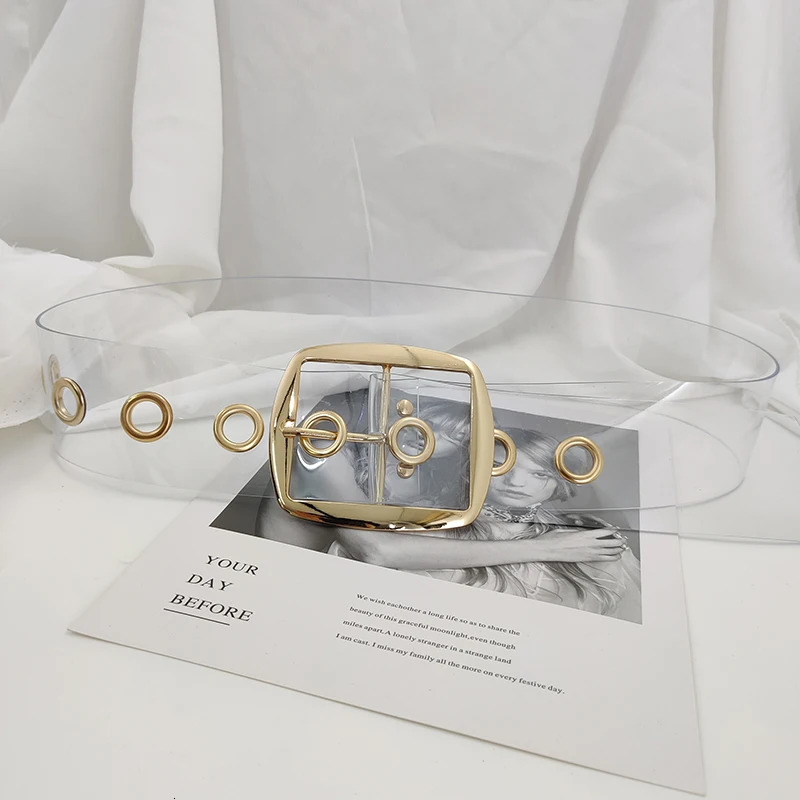 er transparent womens waist belt high-quality womens waist wide transparent tight corset belt plus size large waist belt jacket belt 250110