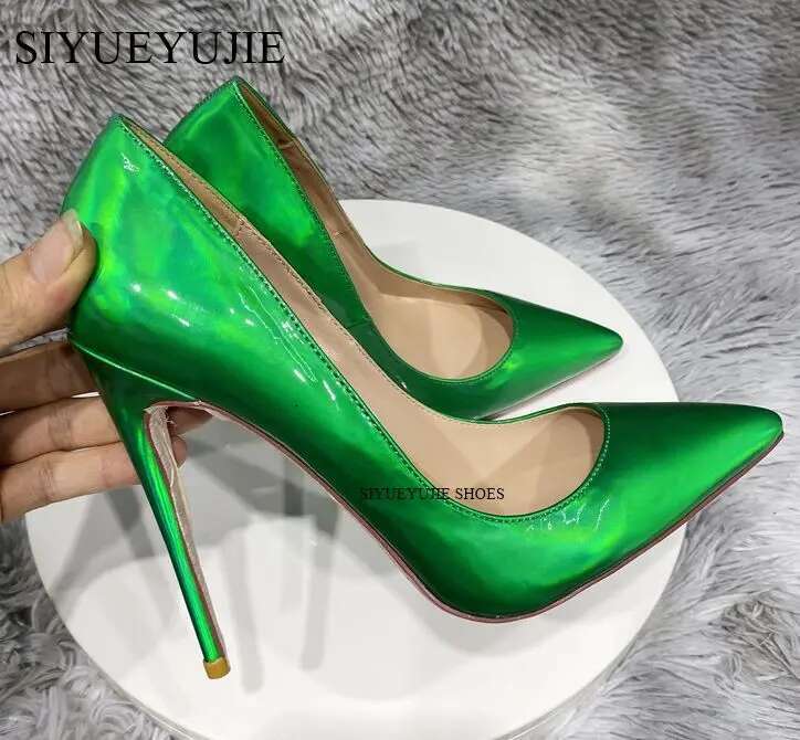 Classic Black patent leather High Heels Woman Pumps 12cm Tacones Pointed Toe Stilettos Talon Femme Sexy Wedding Shoes