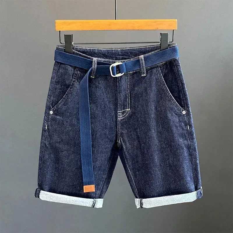 Mens Short Jeans Pants Straight with Pockets Cowboy Male Denim Shorts Popular Designer Vintage Y2k Fashion Streetwear Summer XlXJ250117