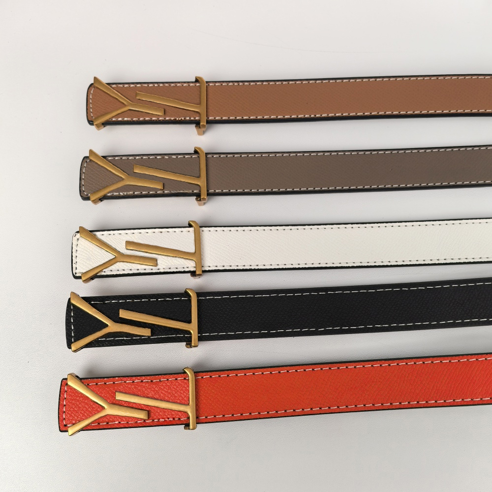 belt for women designer Y leather belts for women designers luxury brown belt fashion casual solid letters genuine leather golden alloy smooth buckle length110 /100