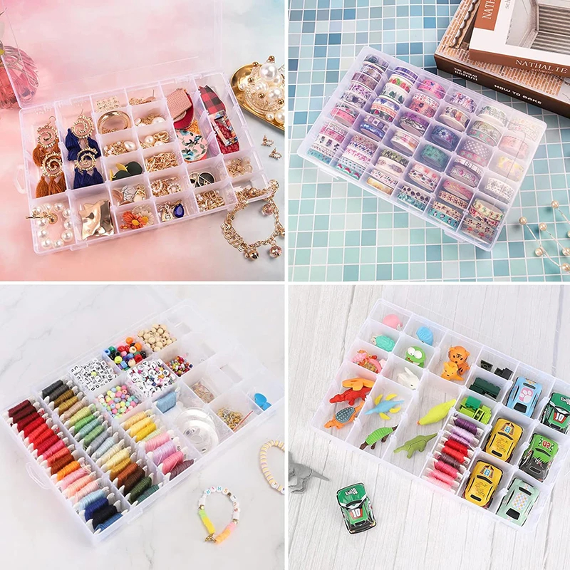 36 Grid Storage Box Transparent Plastic Parts Fishing Gear Craft Beads Jewelry Storage Box