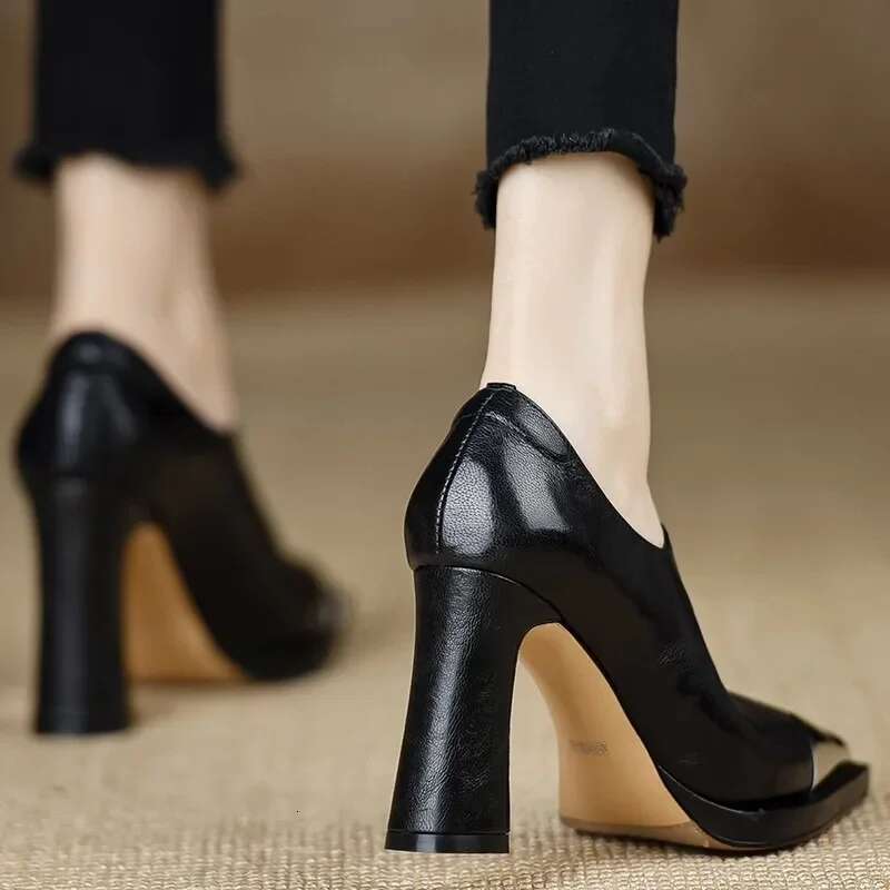Women High Heel Loafers Pointed Toe Sexy Shoes Retro Fad Designer New Brand Sandals Hot Sale atillas De Mujer