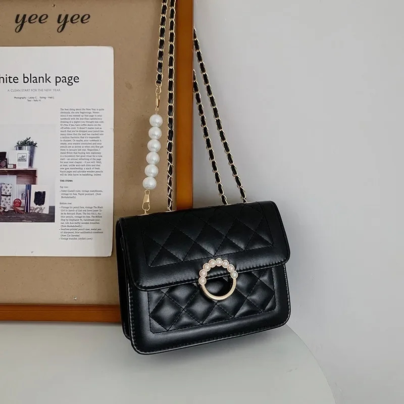 Women Pu Leather Trend Crossbody Bag Fashionable Diamond Grid Small Shoulder Bag White Black Travel Crossbody Bags 250114