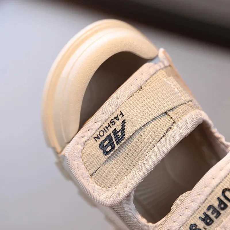 Sandals Kids Sandals 2023 Summer Tip Binding Fashion Boys and Girls Soft Sole Anti slip Beach ShoesY250116Q7WM