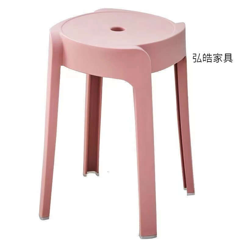 0152 Thick plastic household round simple stool that can be stacked, windmill rubber stool, dining table, high chair