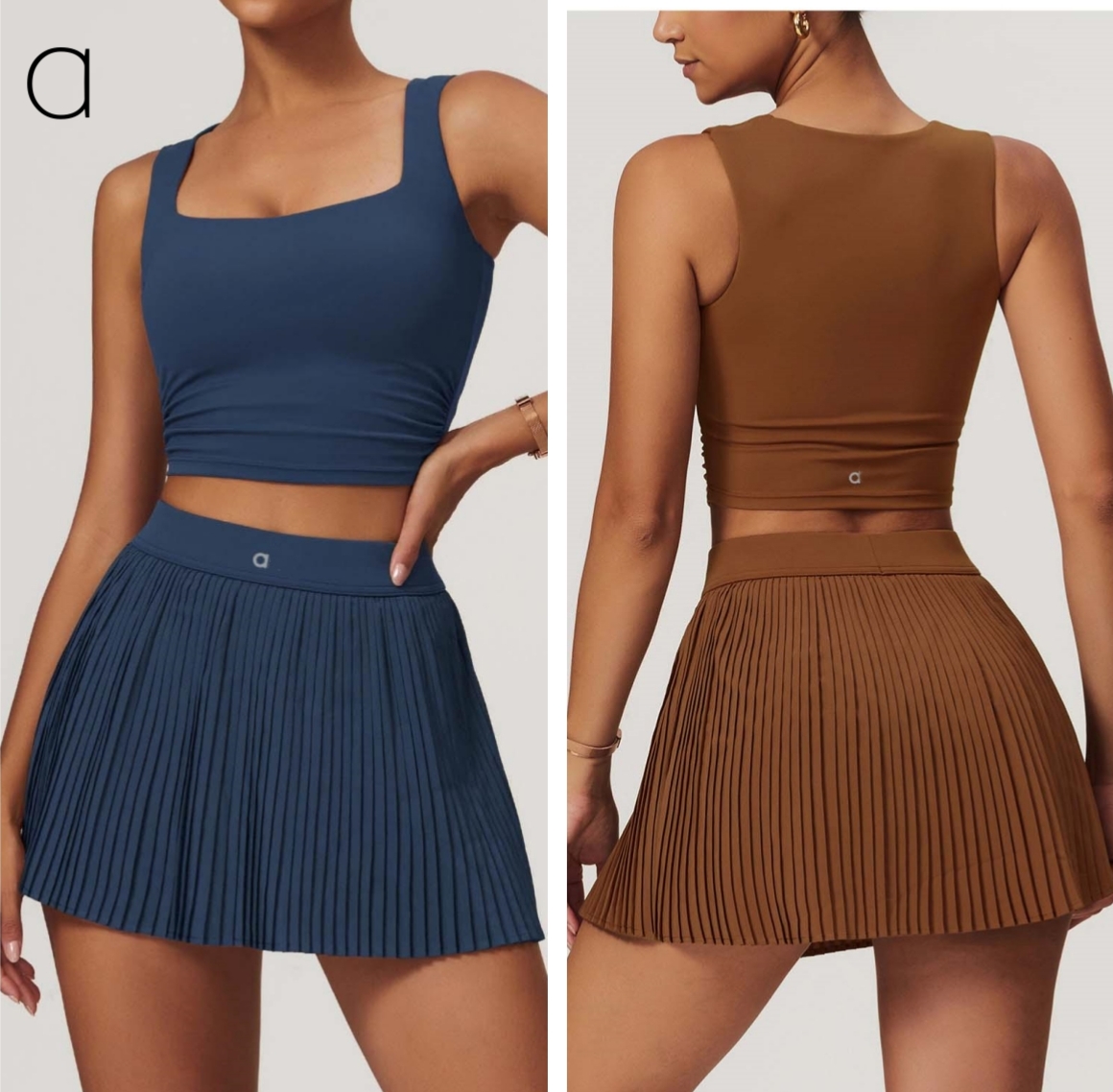 A666 Women Vest Running Top Sports Outdoor Fiess Tennis Anti-exposure Yoga Skirt