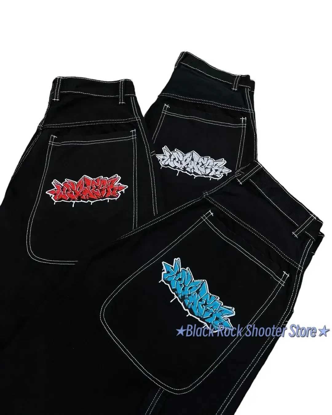 Hip Hop Wexwear Letter Embroidery Graphic Shorts Harajuku Streetwear Y2k Black Jeans Denim Baggy Gym Skate Shorts Men ClothingXJ250117