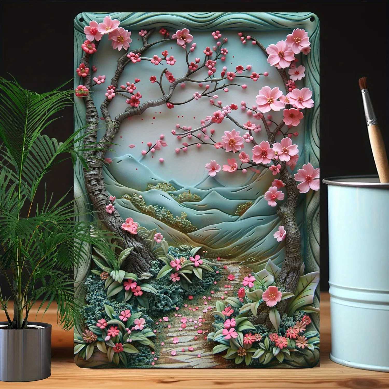 1Pc Vintage Japanese Style Metal Wall Painting Art Sign 2D Plane Made of Alumi Sign for Cafe Home Garden Store Bedroom DecorXJ250116