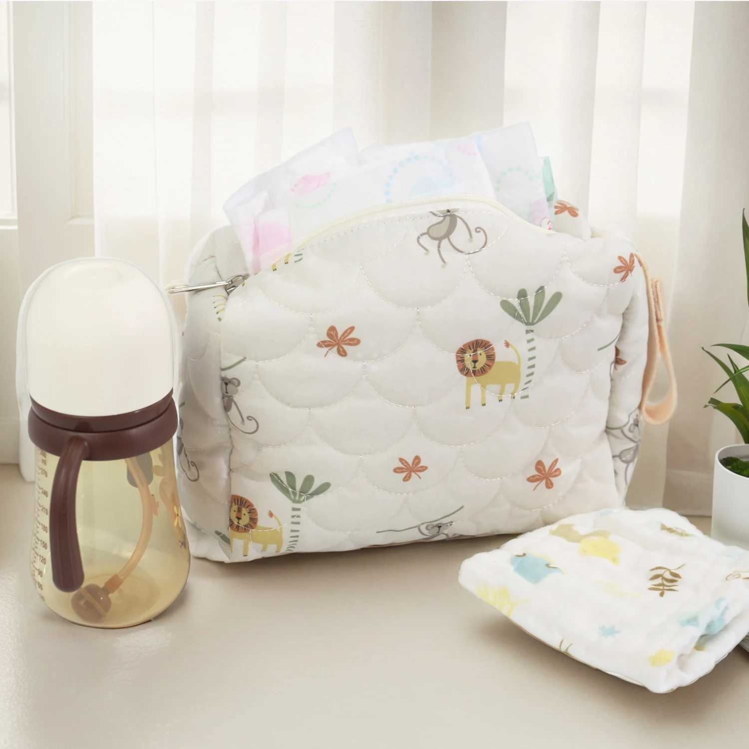 Diaper Bag Embroidery Mommy Bag Convenient Baby Bottle and Supplies Storage Bag Diaper Storage Bag Baby Storage BagXJ250117