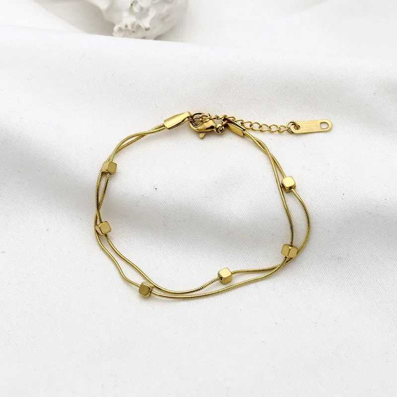 18k Gold Shiny Zircon Flower Bracelet for Women Girl Korean Temperament Exquisite Jewelry Gifts 925 Sterling Silver PlatedXJ250117