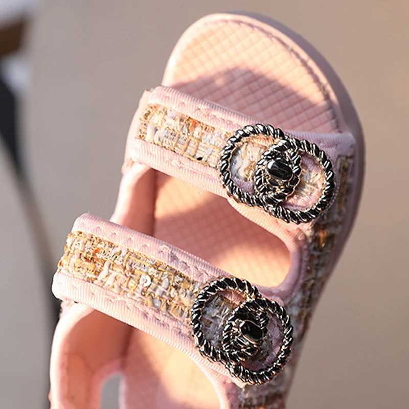 Sandals Baby Cute Sandals Little Princess Fashion Summer Shoes Girls Breathable Double Hook Design Shoes Children Kindergarten SandalsY250116YKJ2