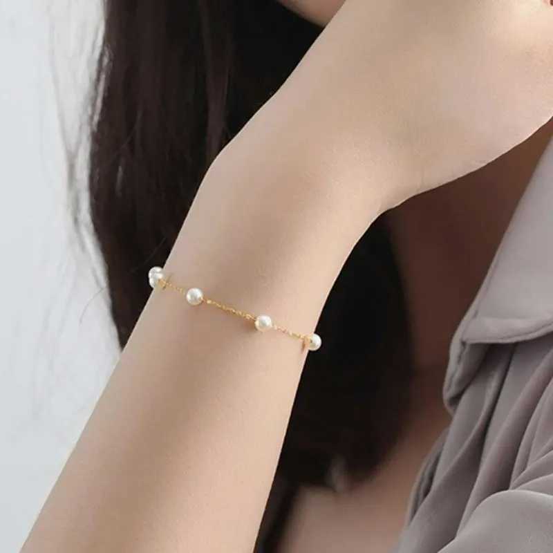 Mini Summer Pearl Bracelets for Women Fashion Silver Color Adjustable Elegant Pearls Bangle Fine Wedding Banquet Jewelry GiftsXJ250117