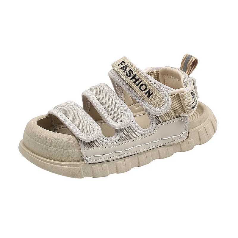 Sandals 2024 New Children Sport Sandals Summer Sandals for Boys Casual Beach Shoes Soft Sole Kids Fashion Non-slip Anti-kick SandalsY250116PG9A
