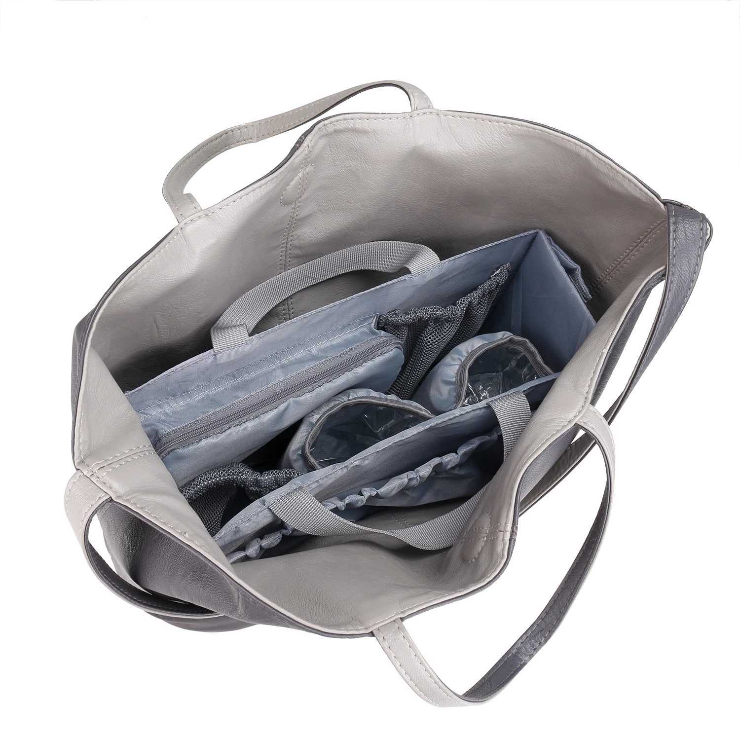 Diaper bag Insert Storage Bag Travel Organizer Bottle Holder Tote Bag Insert Insulated Pocket For BottleXJ250117