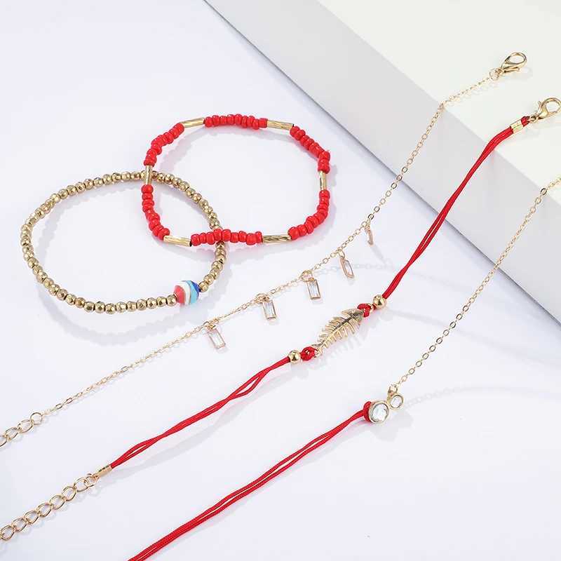 Tocona 30 Styles Bohemian Bracelet Set for women Shell Star M Pineple Heart Crystal Stone Beads chains Bangle Boho JewelryXJ250117