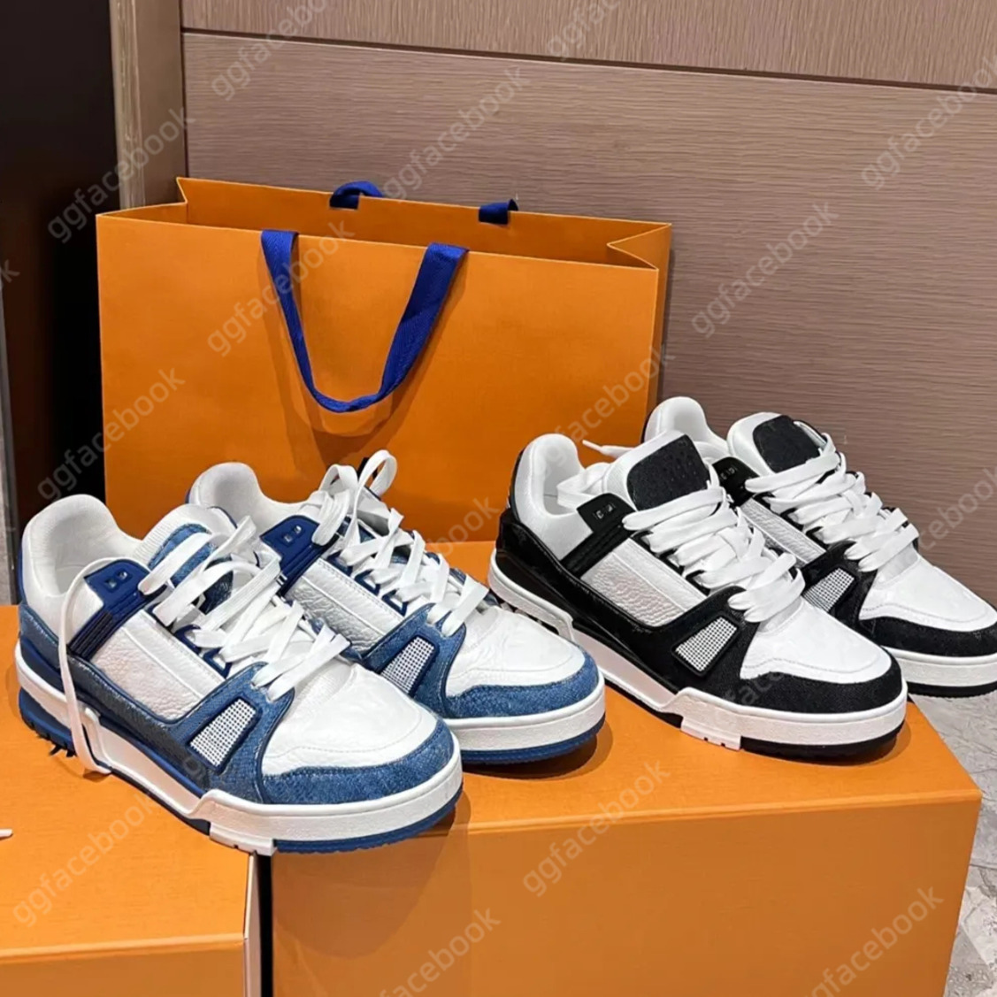 Designer Sneakers trainers Casual Shoes Men Running Trainer Outdoor trainer Shoe High Quality Platform Calfskin Leather Overlays shoes size 36-45