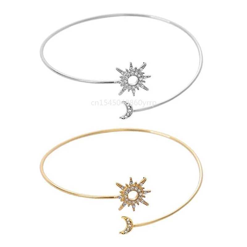 1 Pcs Rhinestones Arm Cuff for Women Armlet Bangle Bracelet for Girls Women Simple Arm Cuff Flexible Bracelet Summer JewelryXJ250117
