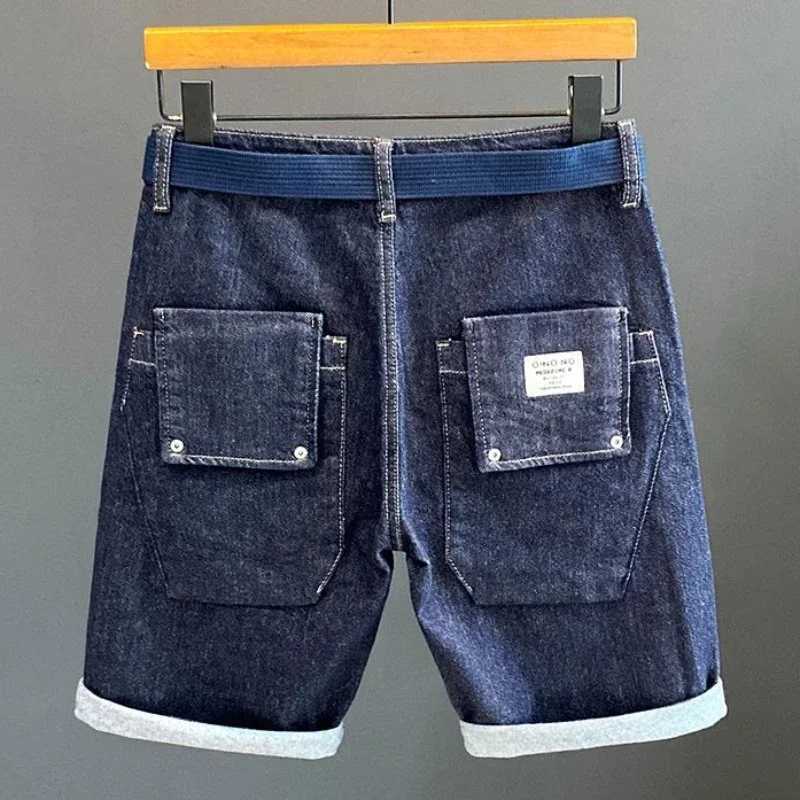 Mens Short Jeans Pants Straight with Pockets Cowboy Male Denim Shorts Popular Designer Vintage Y2k Fashion Streetwear Summer XlXJ250117