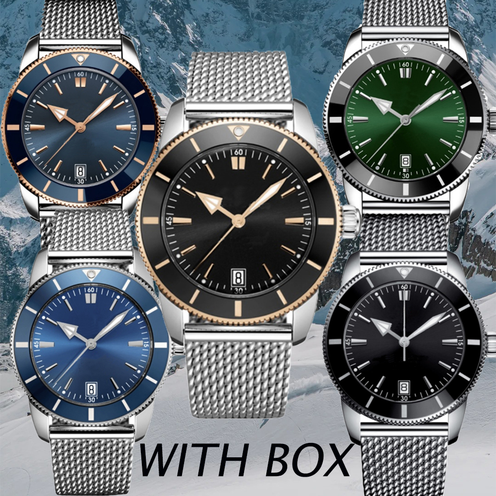 watch mens mechanical movement watches luxury business reloj hombre stainless steel bracelet waterproof silver 41mm montre de luxe with box