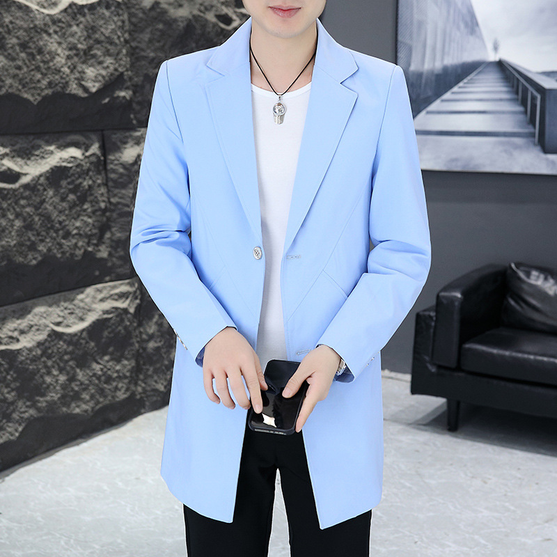 D117Youthful Men's Slim Cut Blazer - Seasonal Medium Length Jacket for Casual Style
