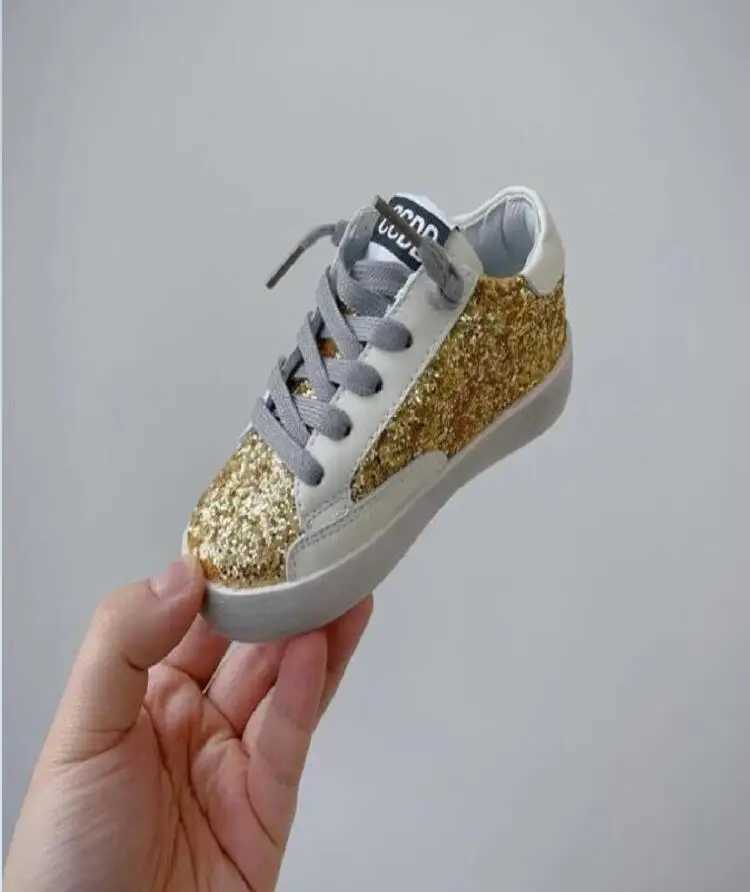 Athletic Outdoor New Boys Casual Shoes Spring Autumn Kids Fashion Sneakers Genuine Leather Sports Shoes Girl Sequin Skate Shoes Size 21-37Y250116P6W2