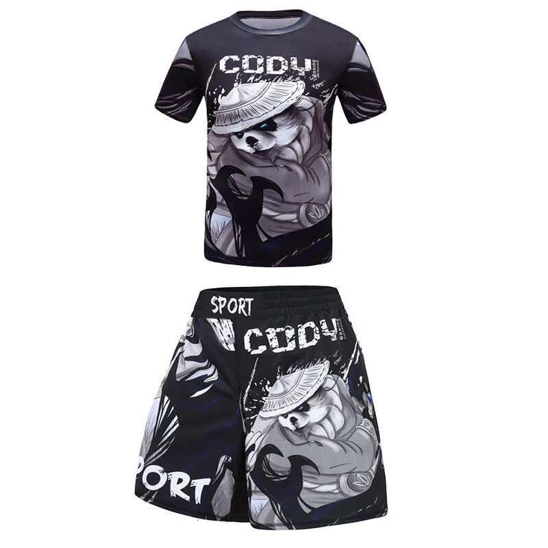 Ddmytiger China Domestic Kid S Gym MMA Bo Jerseys Baby Boys Sport T Shirts Shorts Set Suit Rashguard Kickbo Trousers Children BJJ Sportsuit Ddmytiger