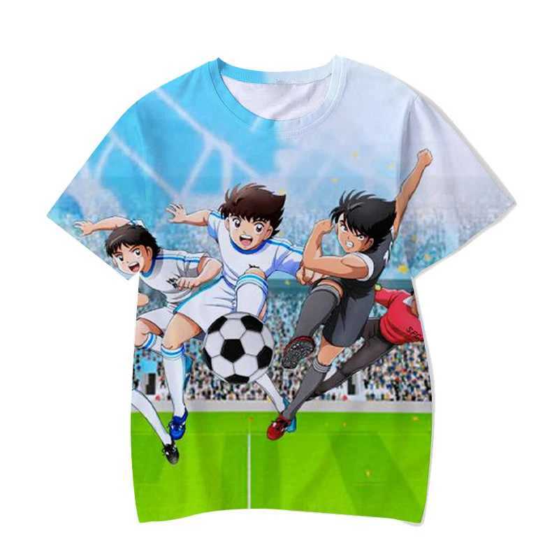 T-Shirts Anime Cartoons Captain Tsubasa 3D Print Streetwear Boy Girl Casual Fashion Oversized O-Neck TShirt Kids Tees Clothes M250116