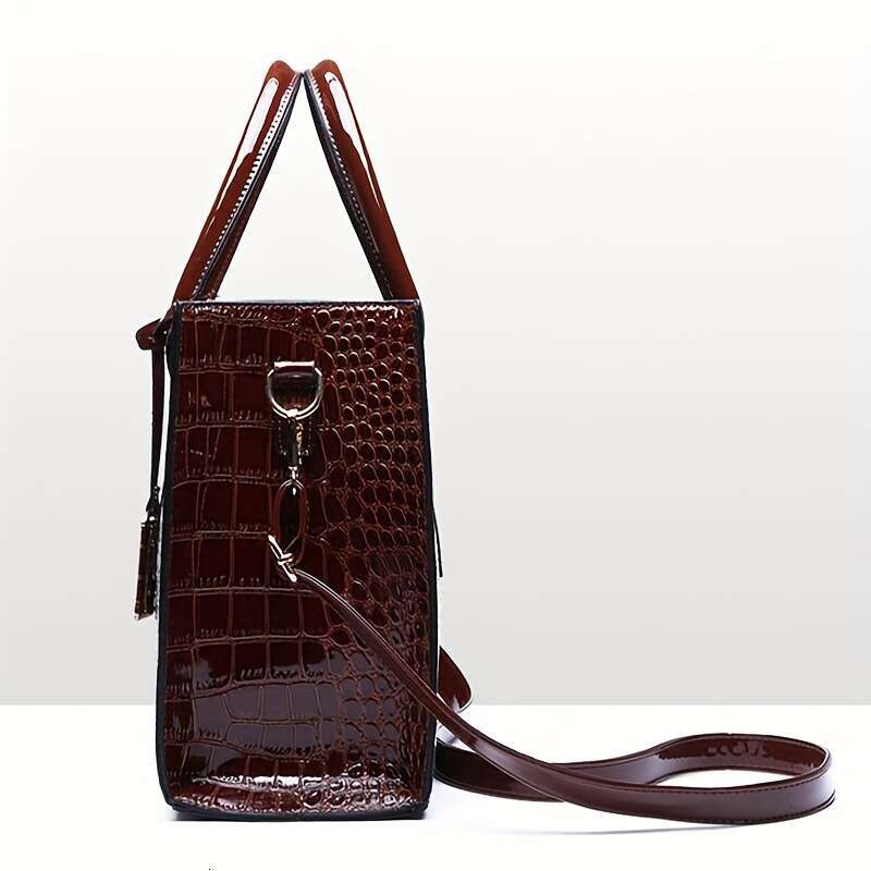2025S Designer S New Model Ladies Fashionable Crocodile Pattern Single Shoulder Crossbody Style Large Capacity Handbag Perfect For Travel And Gift Giv