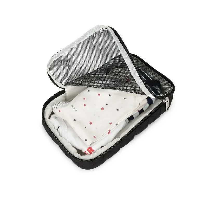 Portable Baby Travel Storage Organizer Bag Diaper Clothes Hanging Mesh Pouch Mommy Outting Bag Baby Diaper Storage BagsXJ250117