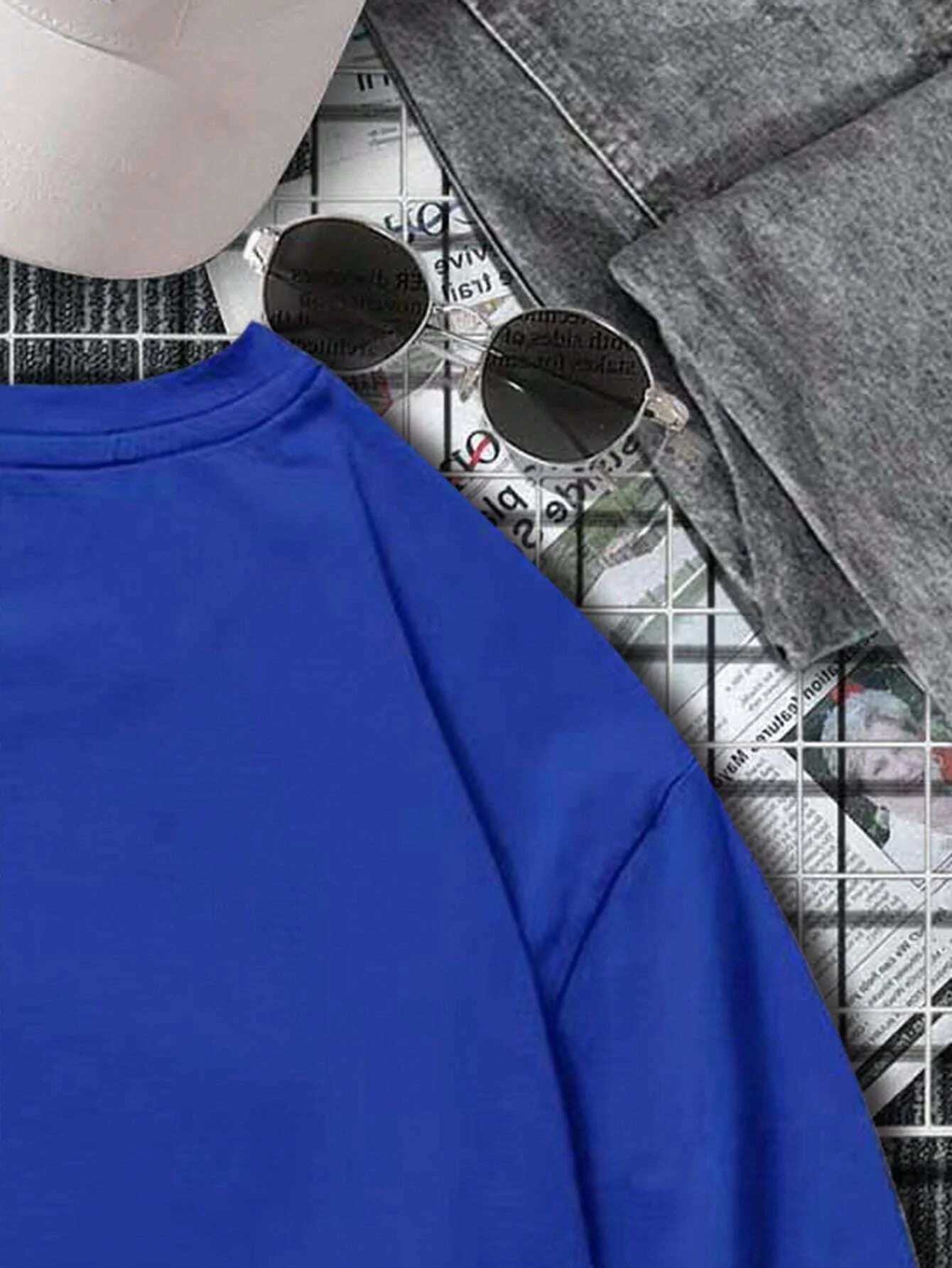 Mens 100% cotton summer loose size Fashionable WAY MAKER print slim fit casual sports round neck short sleeved T-shirt topXJ250117