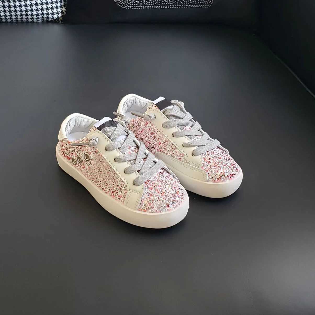 Athletic Outdoor Designer School Shoes Wholesale Fashion Brand Casual Full Sequin Star Shoes for Baby Girls Fall and Winter Big Kids SneakersY250116QA