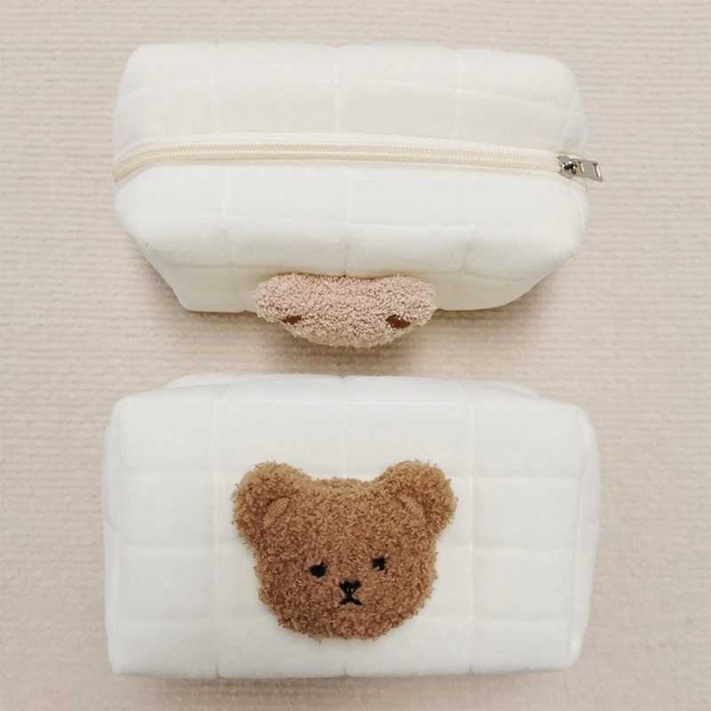 1 Pc Bear Baby Organizer Women Portable Travel Cosmetic Makeup Bag Toiletry Case Coin Purse Storage PouchXJ250117