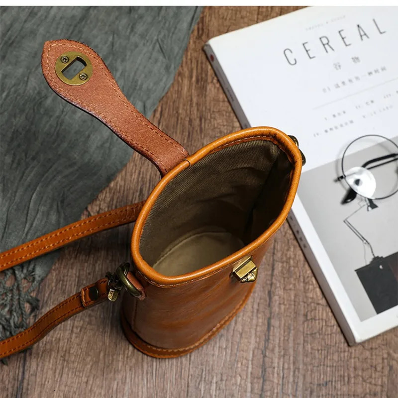 Cowhide Bag Simple All Match Solid Small Crossbody Bags Vintage Genuine Leather Shoulder Bag Bolsas 250114