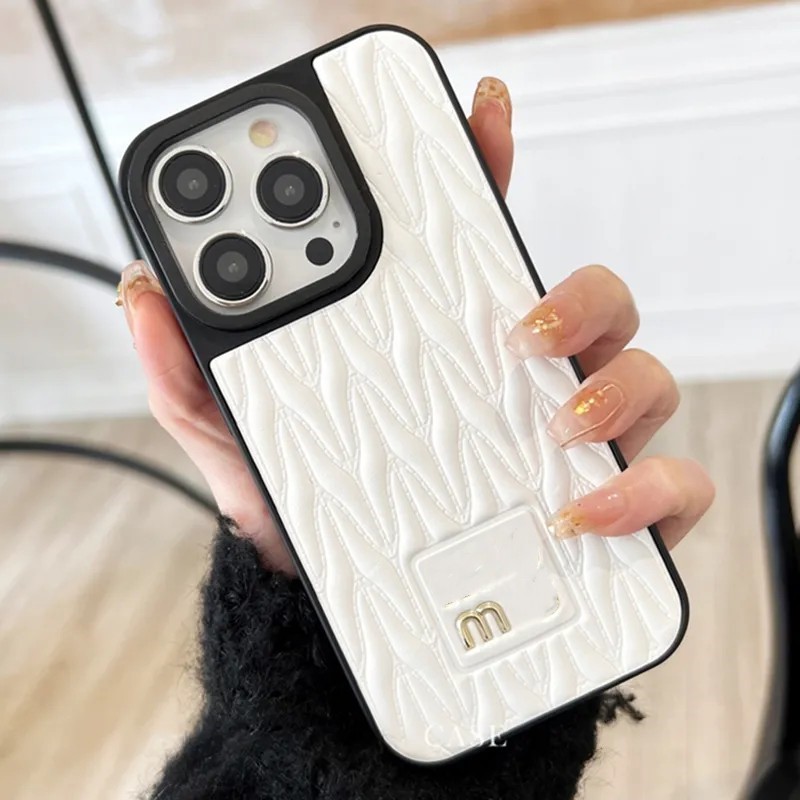 Étui iPhone MM Designer Téléphone pour iPhone 16 Pro Max Cas Apple Apple iPhone 15 Promax 14 13 Pro 12 14 16 Case Pu Leather Small Encens Fashion