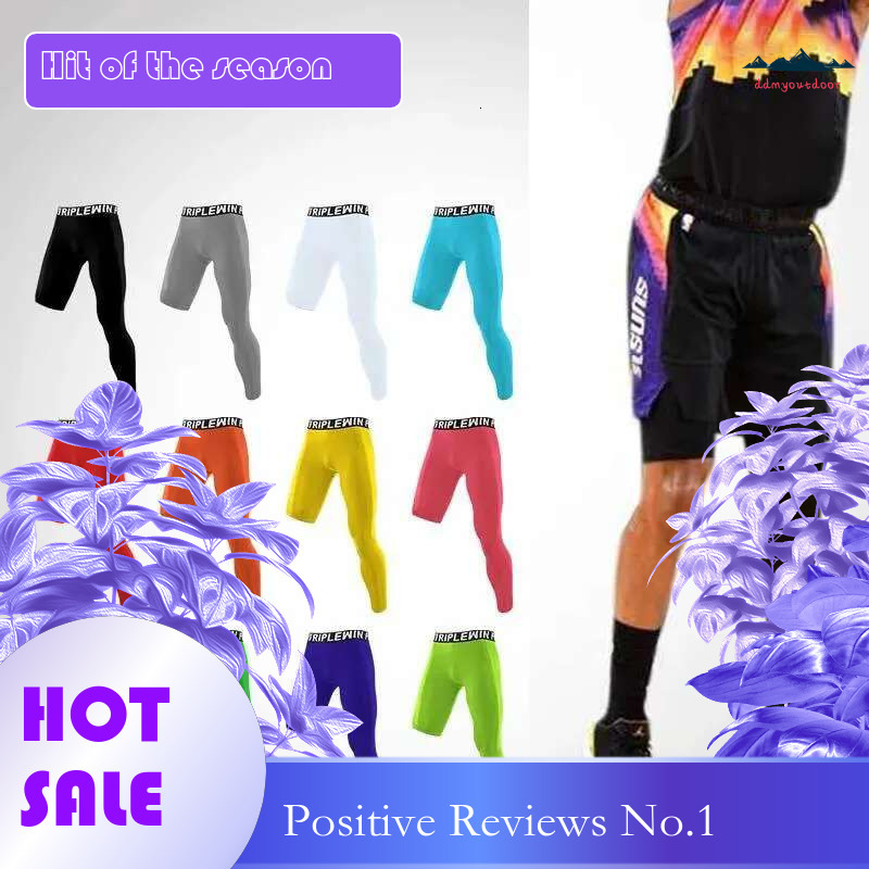 Ddmyoutdoor China Domestic Summer Men Running Tights GYM Full Pants Male Basketball Football Soccer Fiess Sport One Leg Exercise Leggings