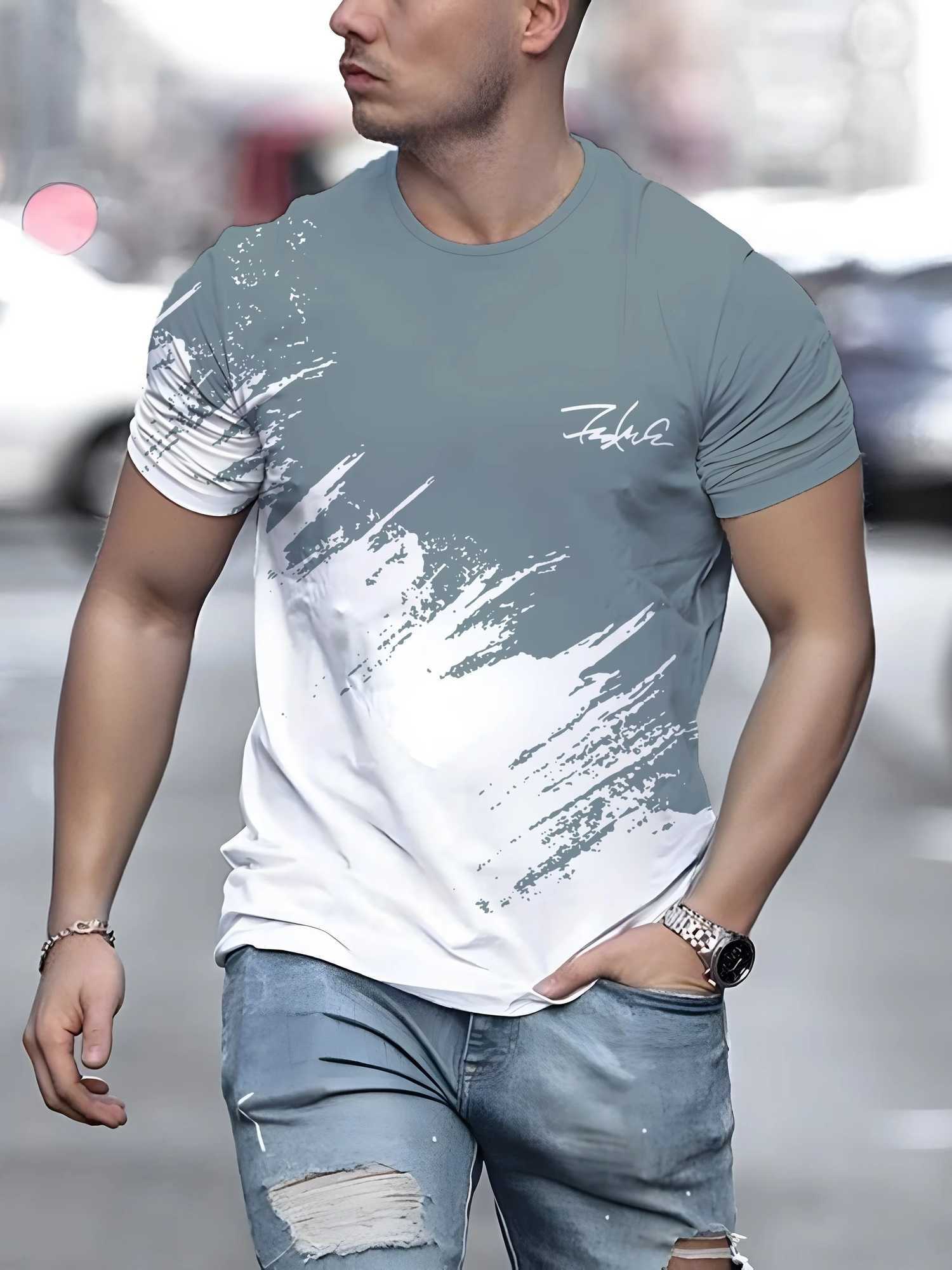 Mens T Shirt Short Sleeve Crew Neck Casual Outdoor Pullover T Shirt For Men Streetwear Sportshirt Top Tees Oversized ClothingXJ250117