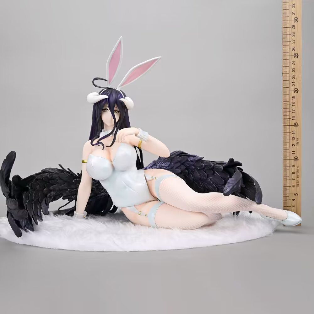 57cm or 30CM Overlord Albedo IV Anime Figure FREEing B-style Bunny girl figures Hard PVC Statue Adult Collectible Model Doll Toys Gifts 1/4 scale