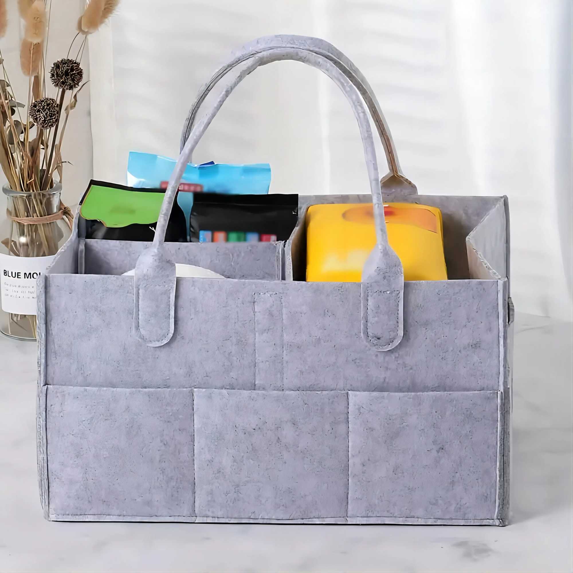 Felt Baby Diaper StorageBag Portable Childcare Felt Diaper Storage Bag Multi-functional Portable Storage Bag For Mothers 1PCXJ250117