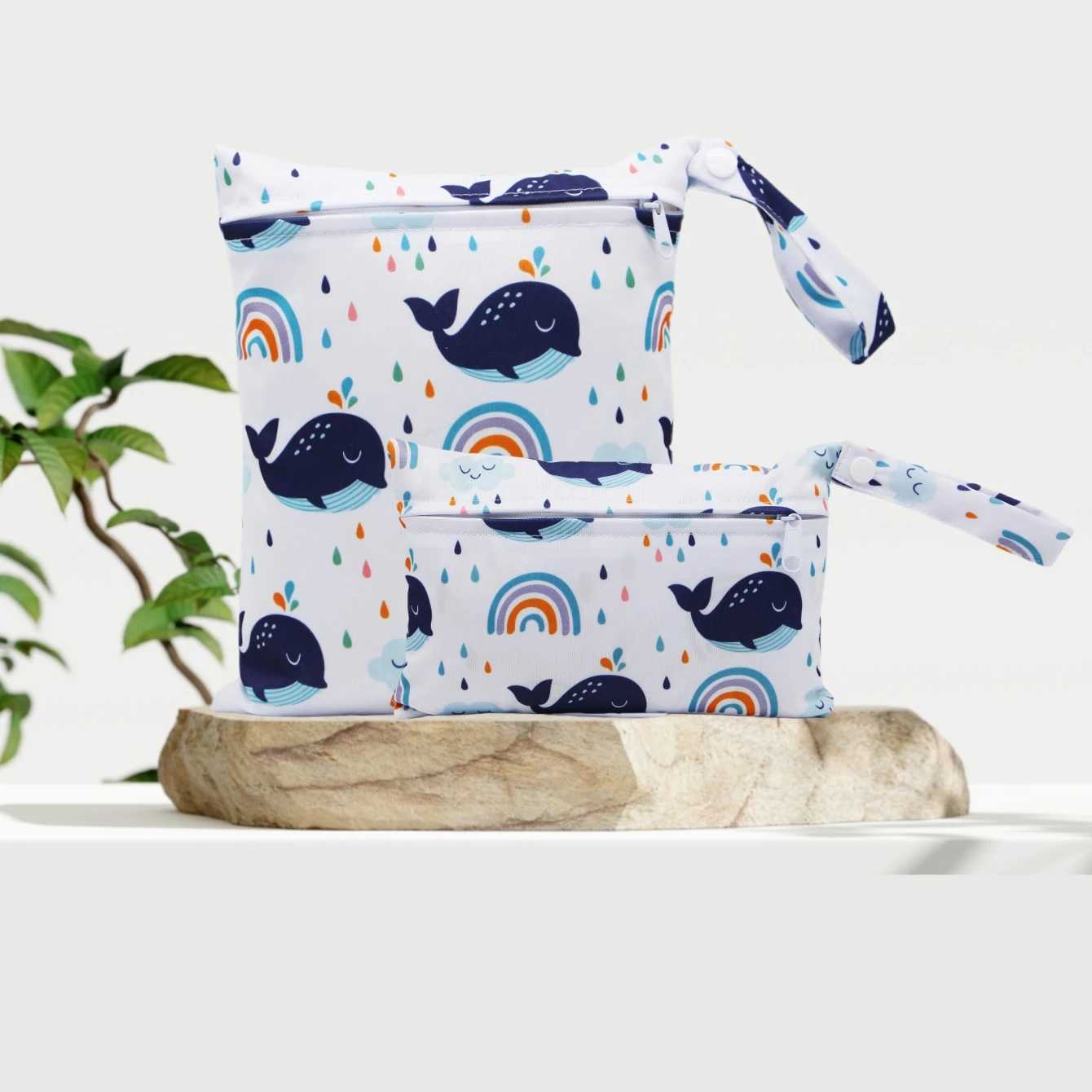 2 Pieces Waterproof Beach Diaper Cloth Nappy Laundry Baby Large Baggies Swimmer Bottoms Wet Dry Pouch Smallalso Be Make Up BagXJ250117