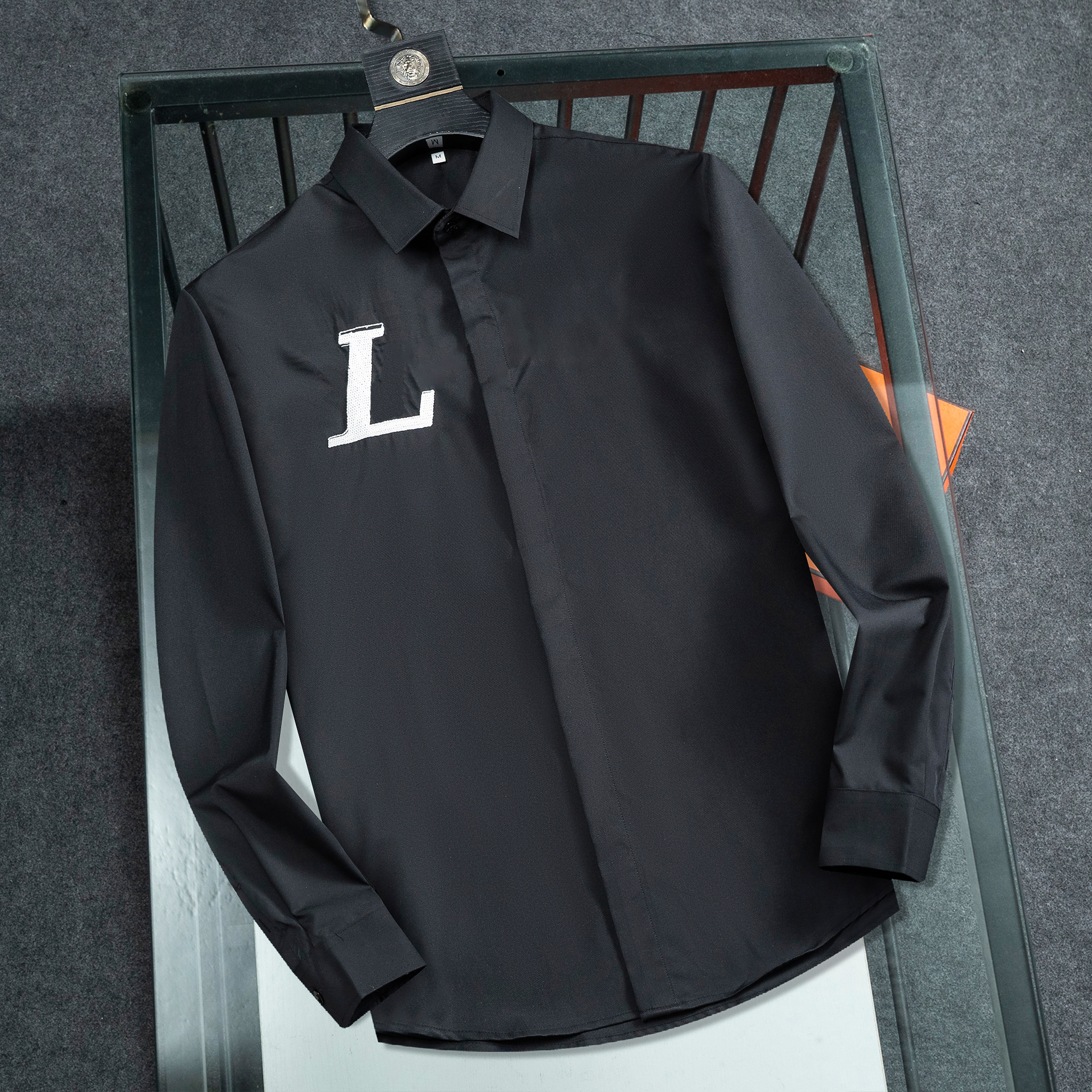 Mens Shirts designer button up shirt fashion dress shirt formal business shirts casual long-sleeved shirts Asian size M-3XL
